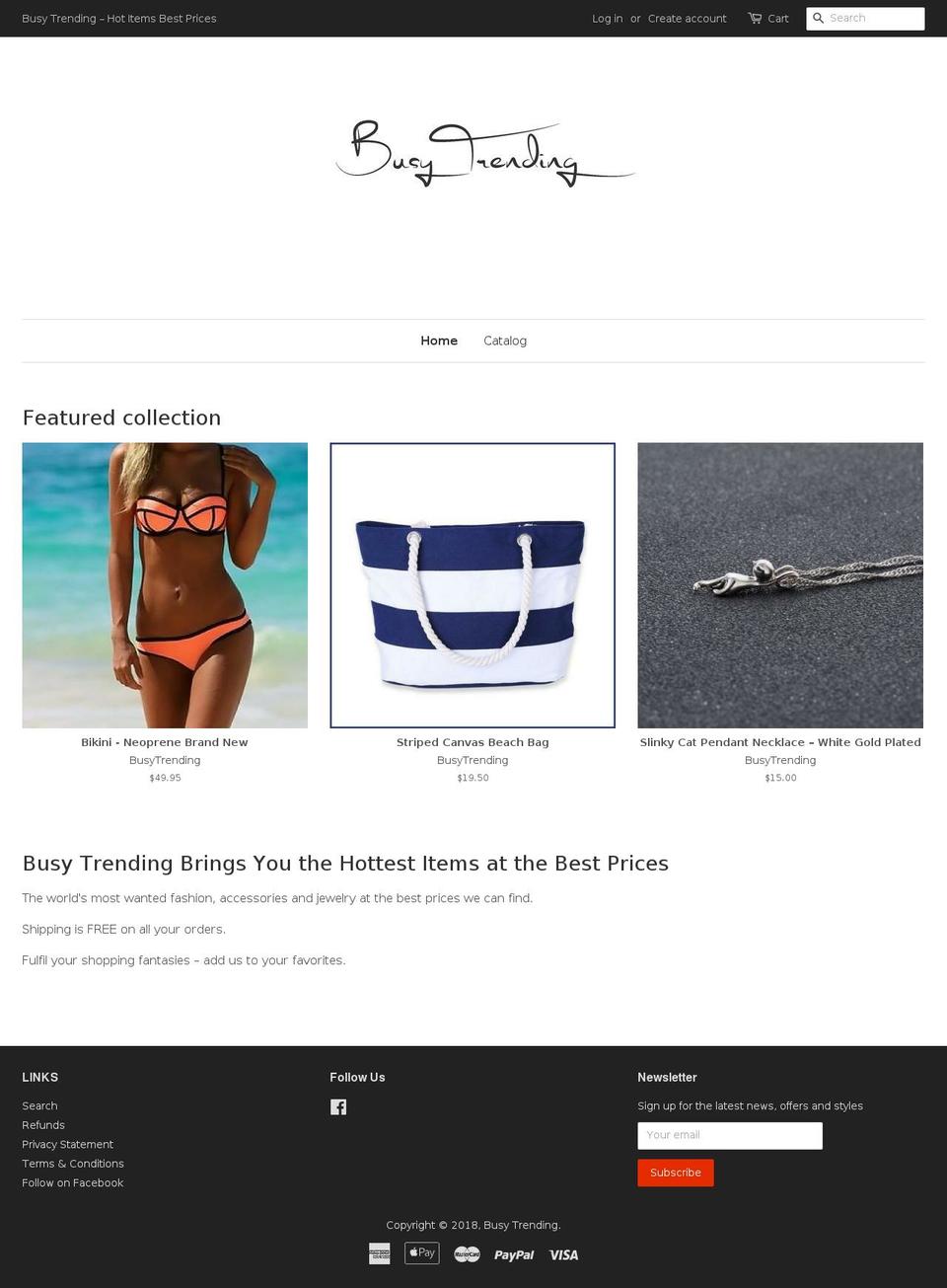 busytrending.com — Shopify storefront screenshot