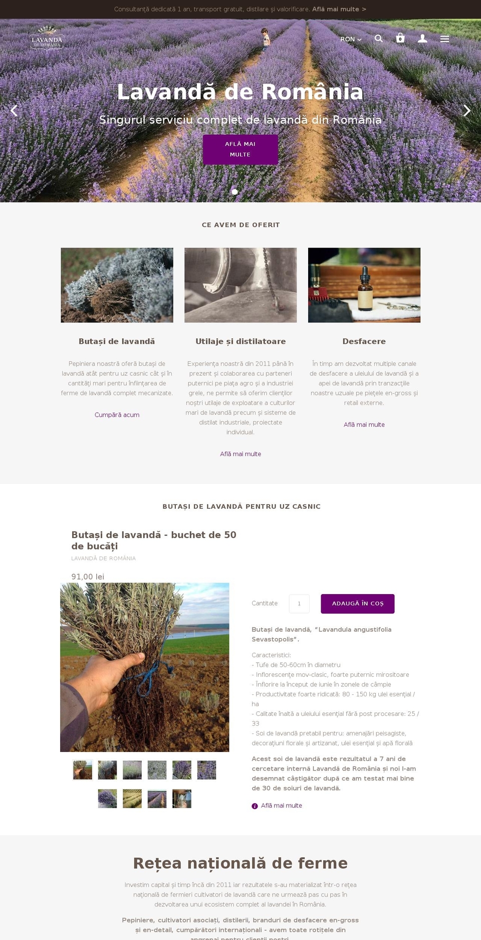 butasidelavanda.ro shopify website screenshot