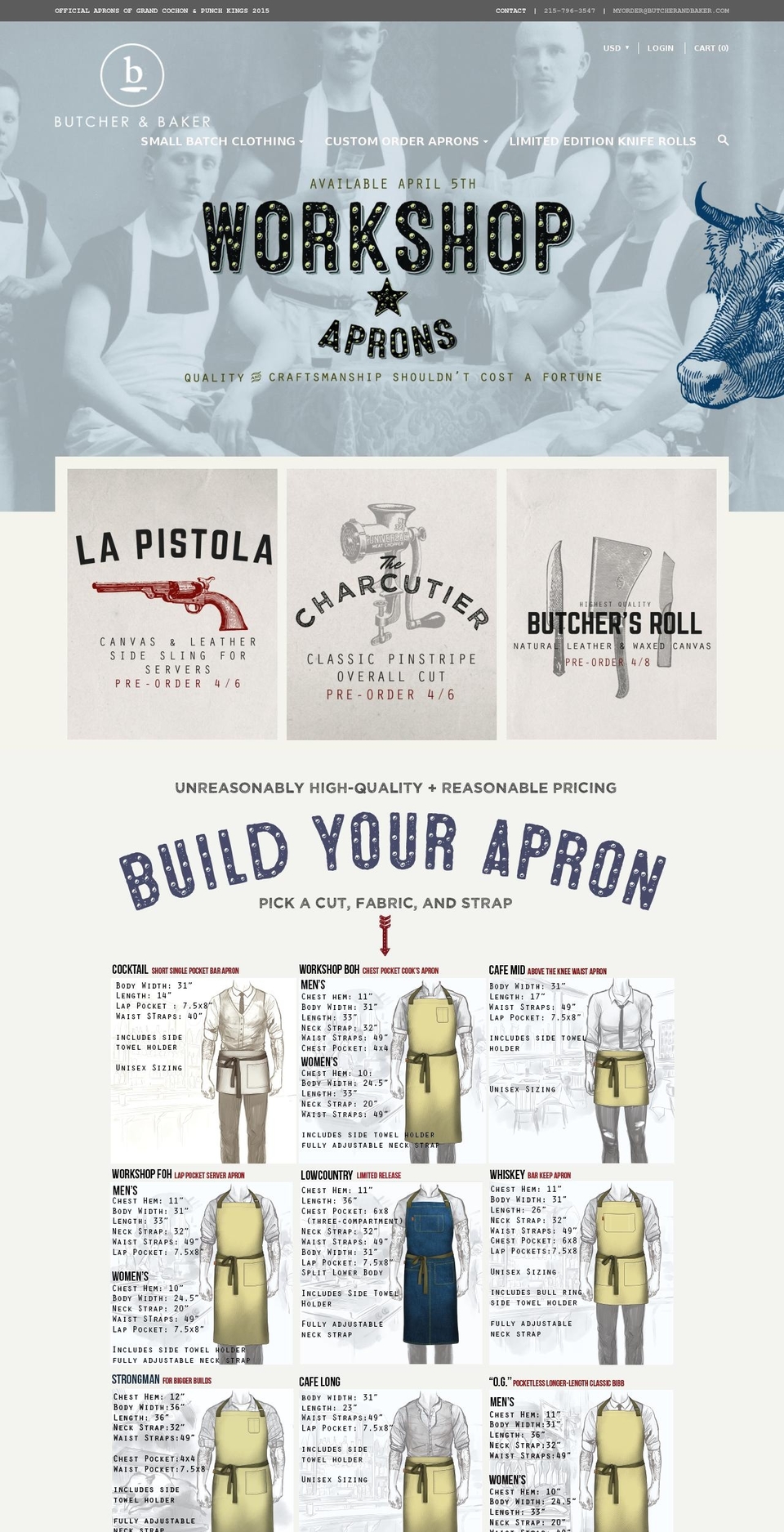 butcherandbakerstore.com shopify website screenshot