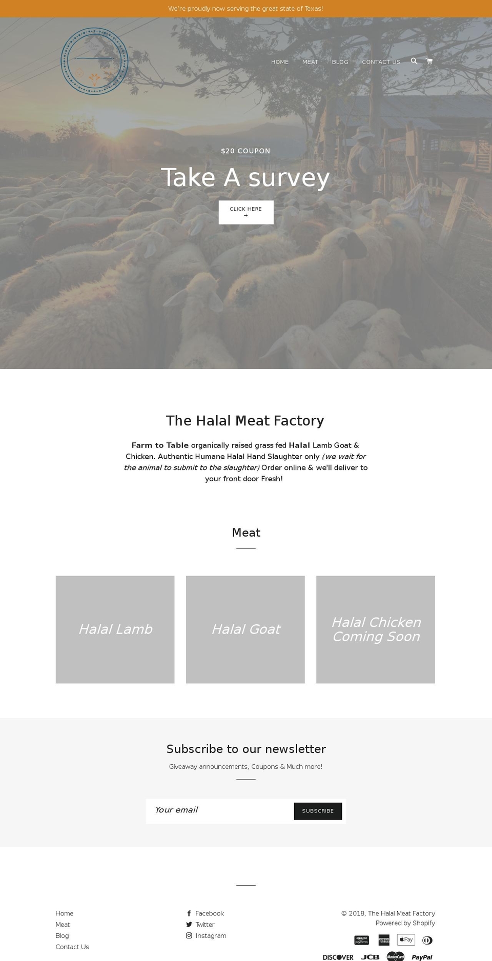 butcherhalal.com — Shopify storefront screenshot