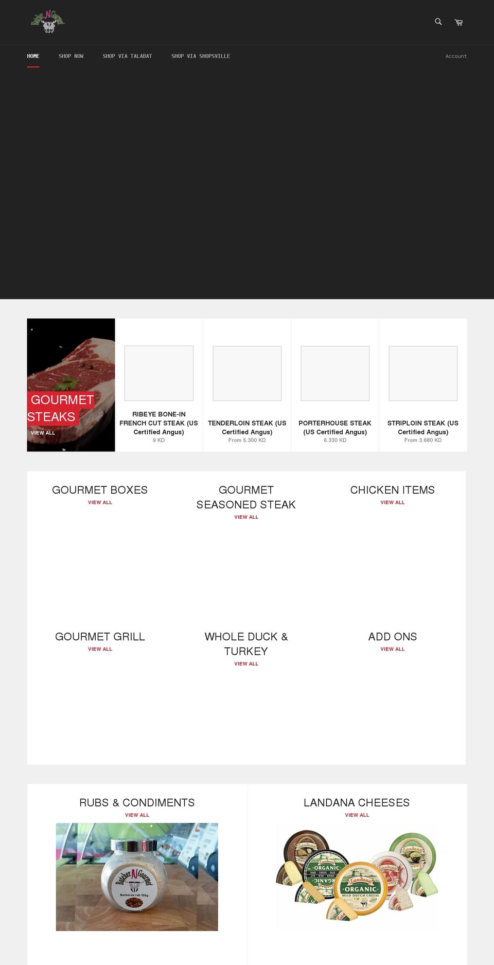 butcherngourmet.com shopify website screenshot