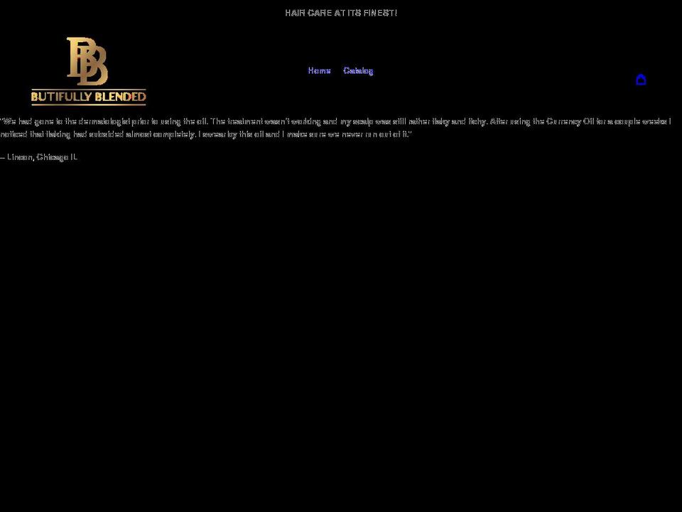 butifullyblended.com shopify website screenshot
