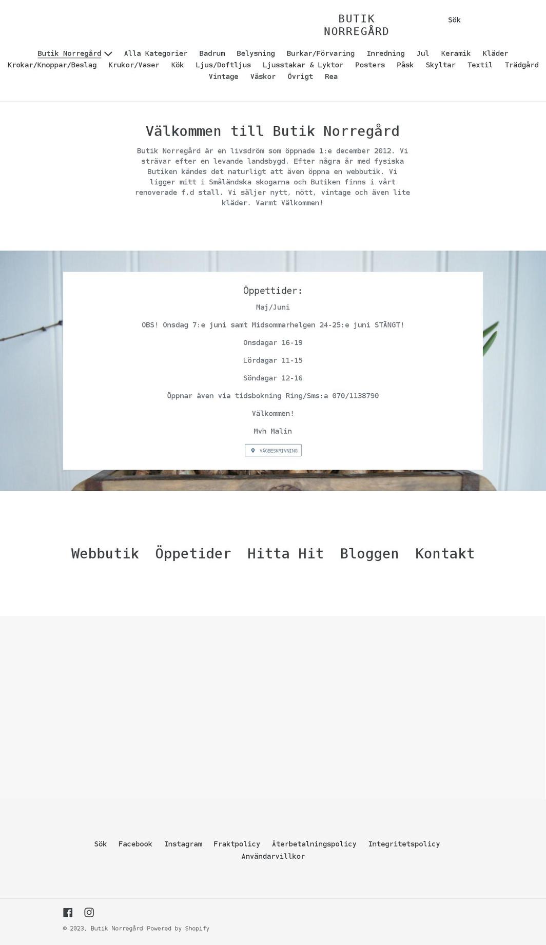 butik-norregard.myshopify.com shopify website screenshot