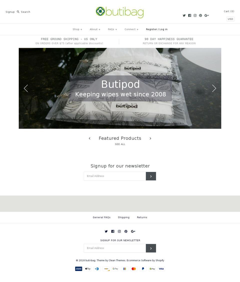 butipods.com — Shopify storefront screenshot