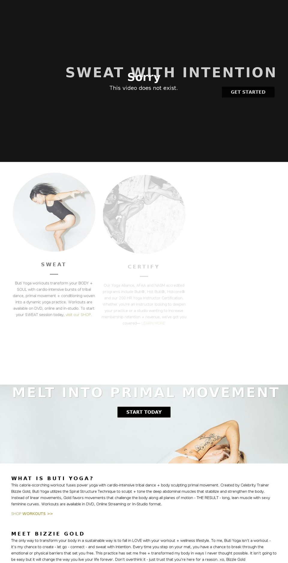 butiyoga.com shopify website screenshot