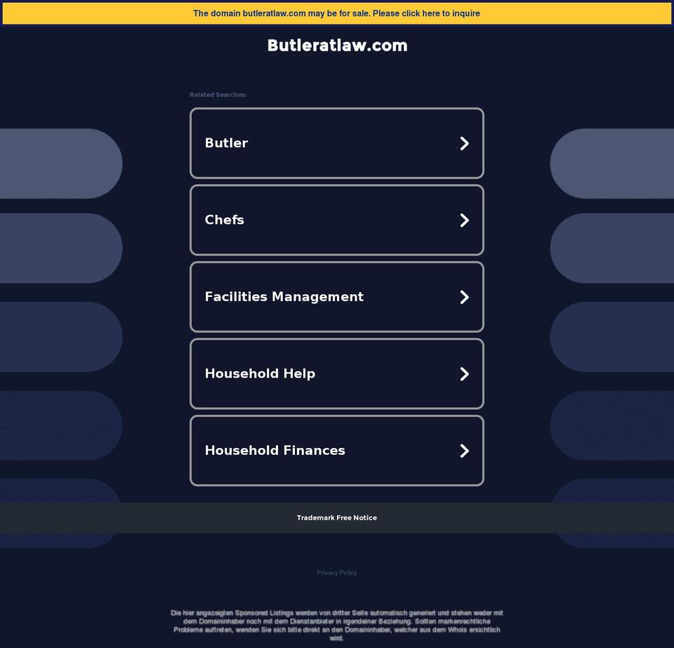 butleratlaw.com shopify website screenshot