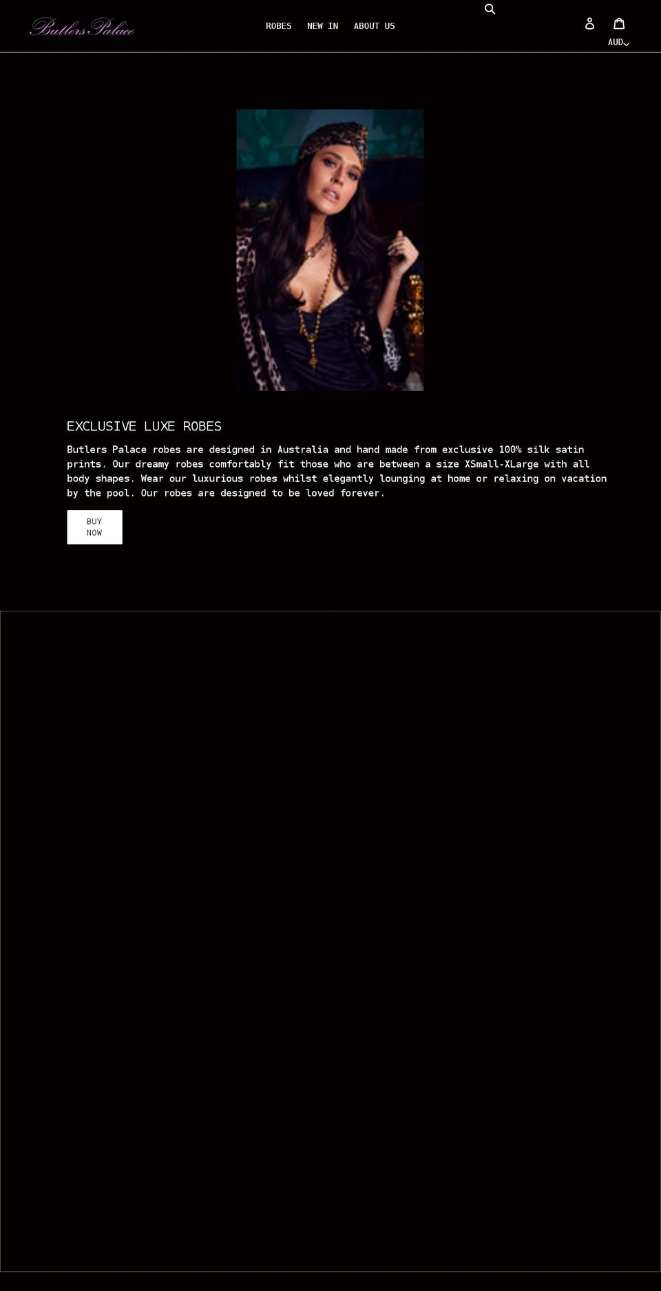 butlerspalace.com shopify website screenshot