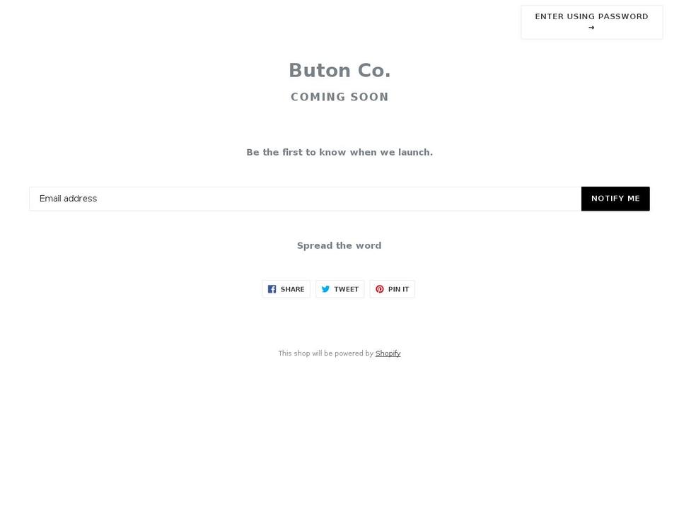 buton.co shopify website screenshot