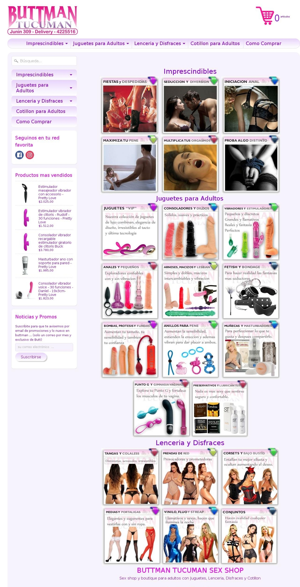 butt.com.ar shopify website screenshot