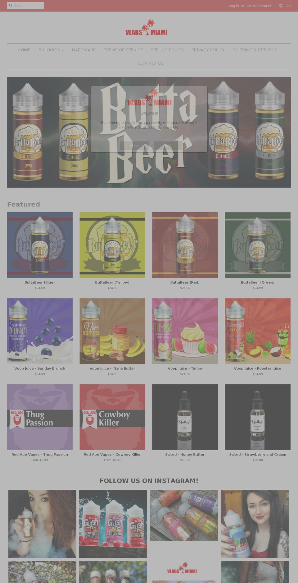 buttabeer.com — Shopify storefront screenshot