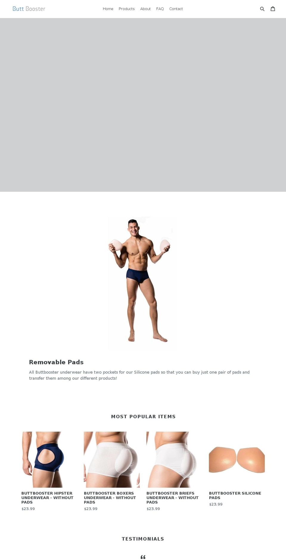 buttboosterllc.com — Shopify storefront screenshot