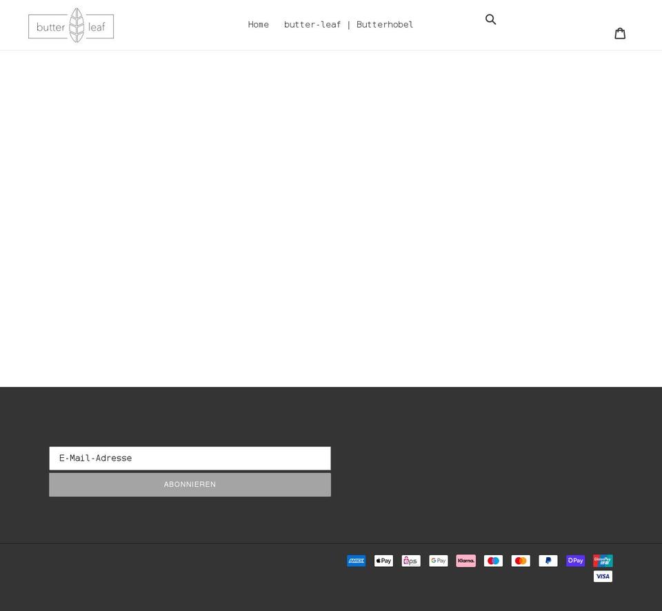 butter-leaf.myshopify.com shopify website screenshot