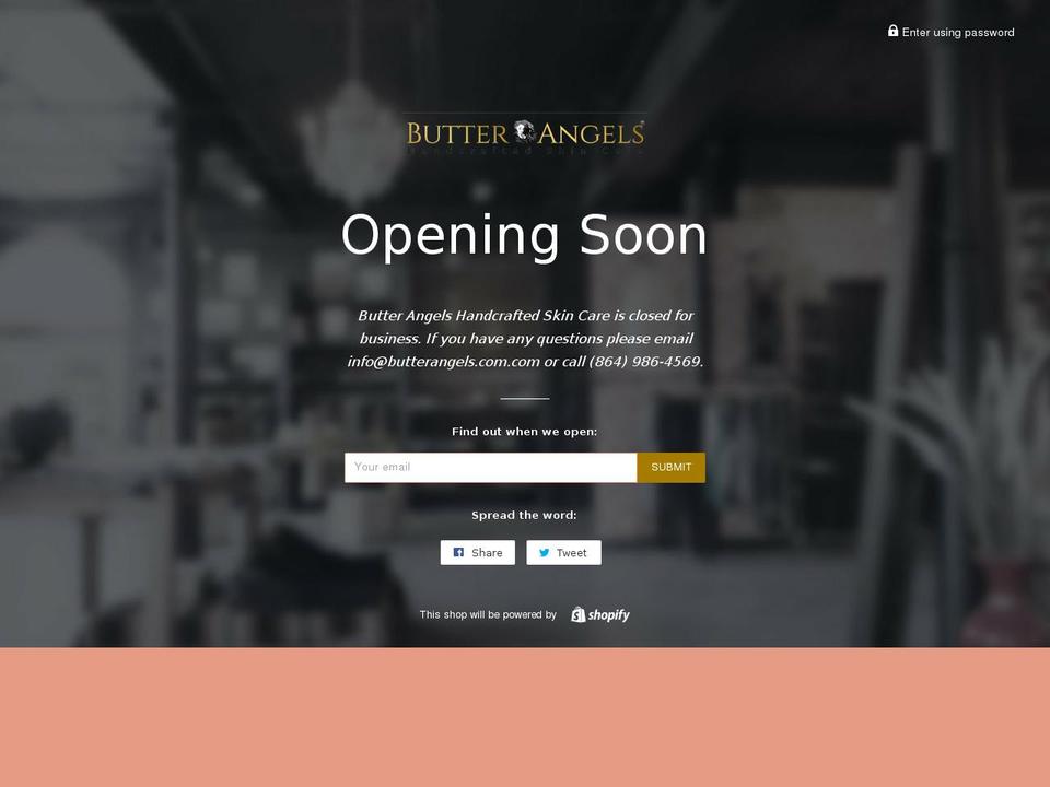 butterangelswholesale.com — Shopify storefront screenshot