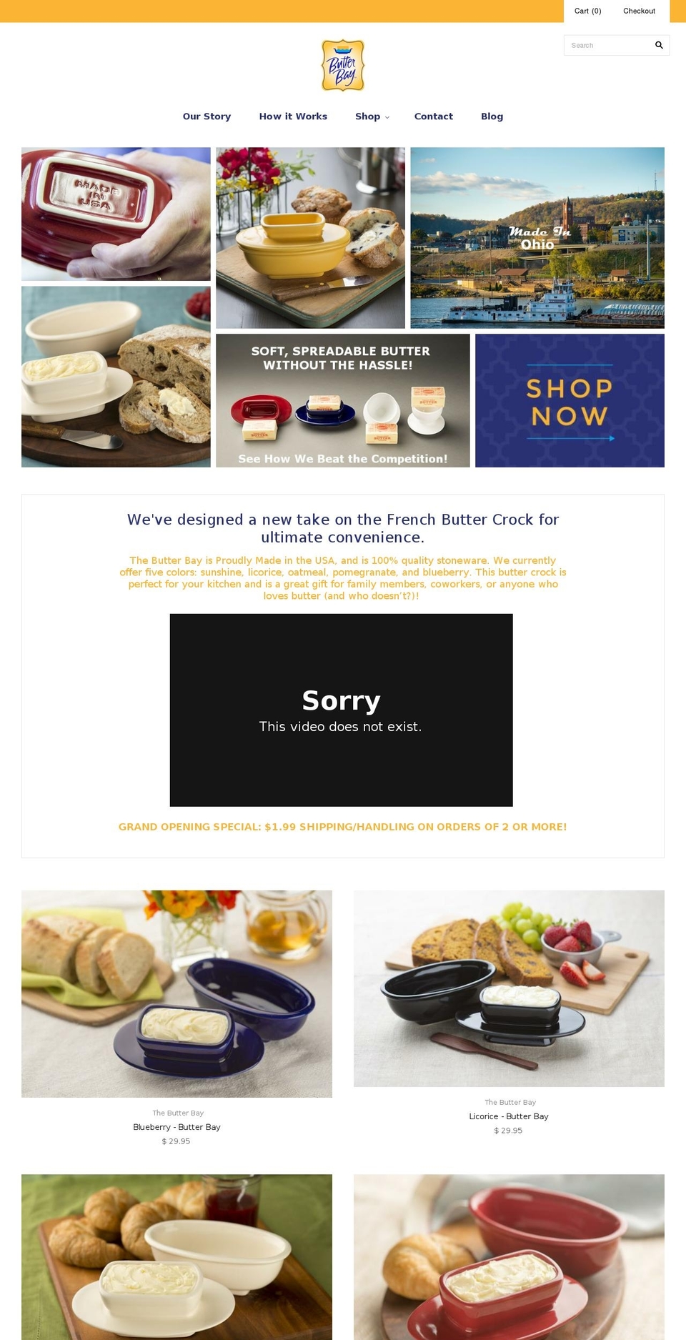 butterbasin.com shopify website screenshot