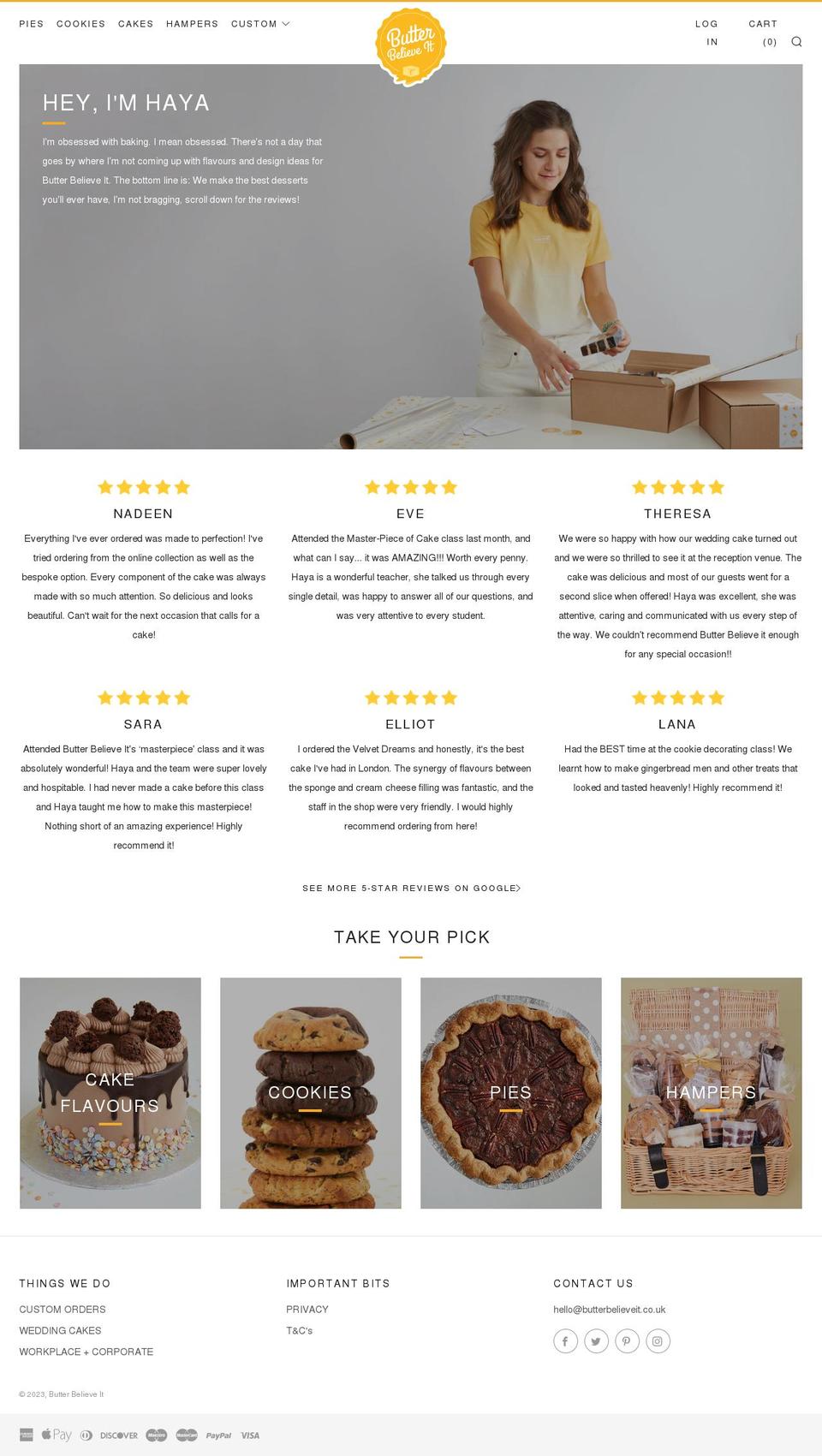 butterbelieveit.com shopify website screenshot