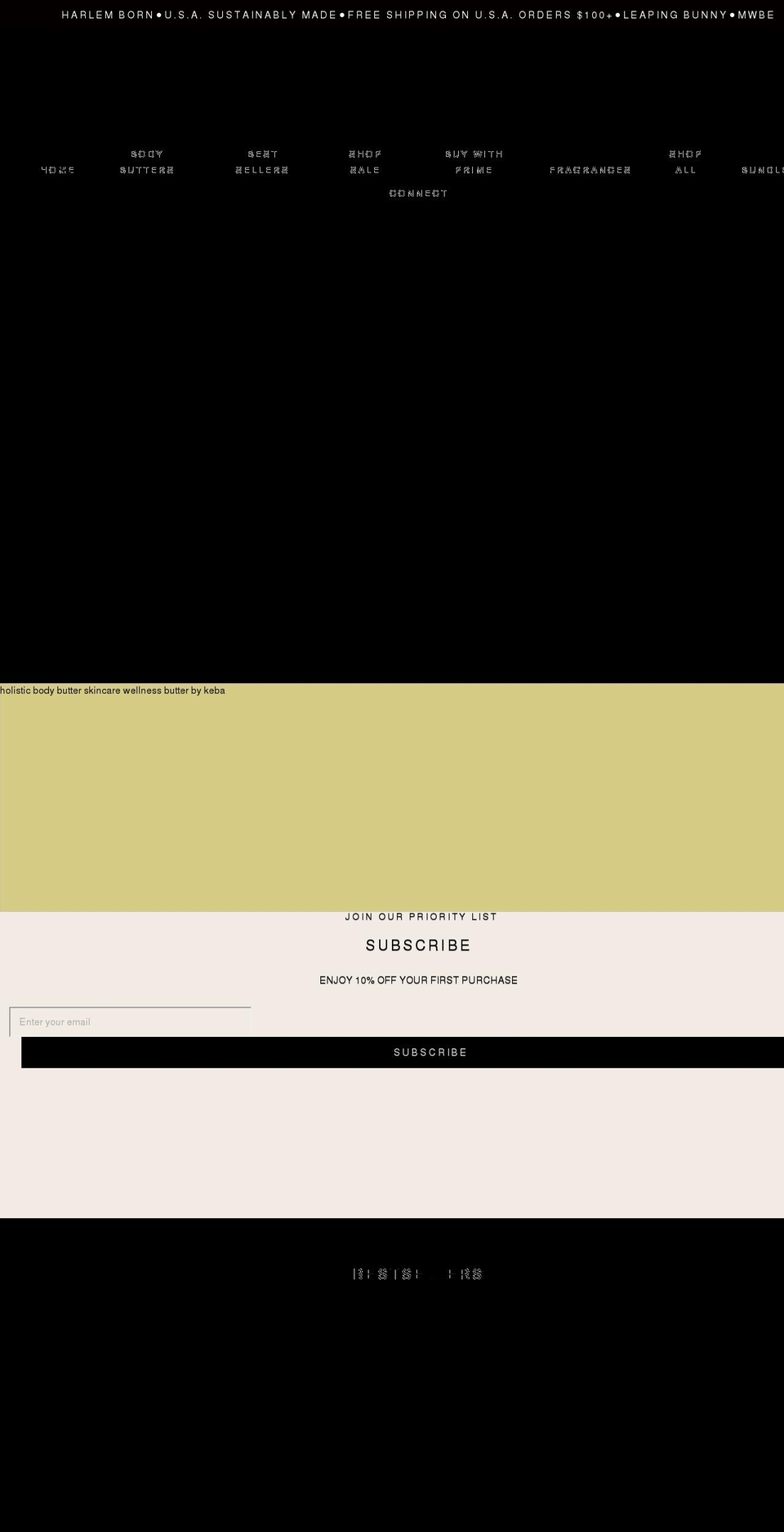 butterbykeba.com shopify website screenshot