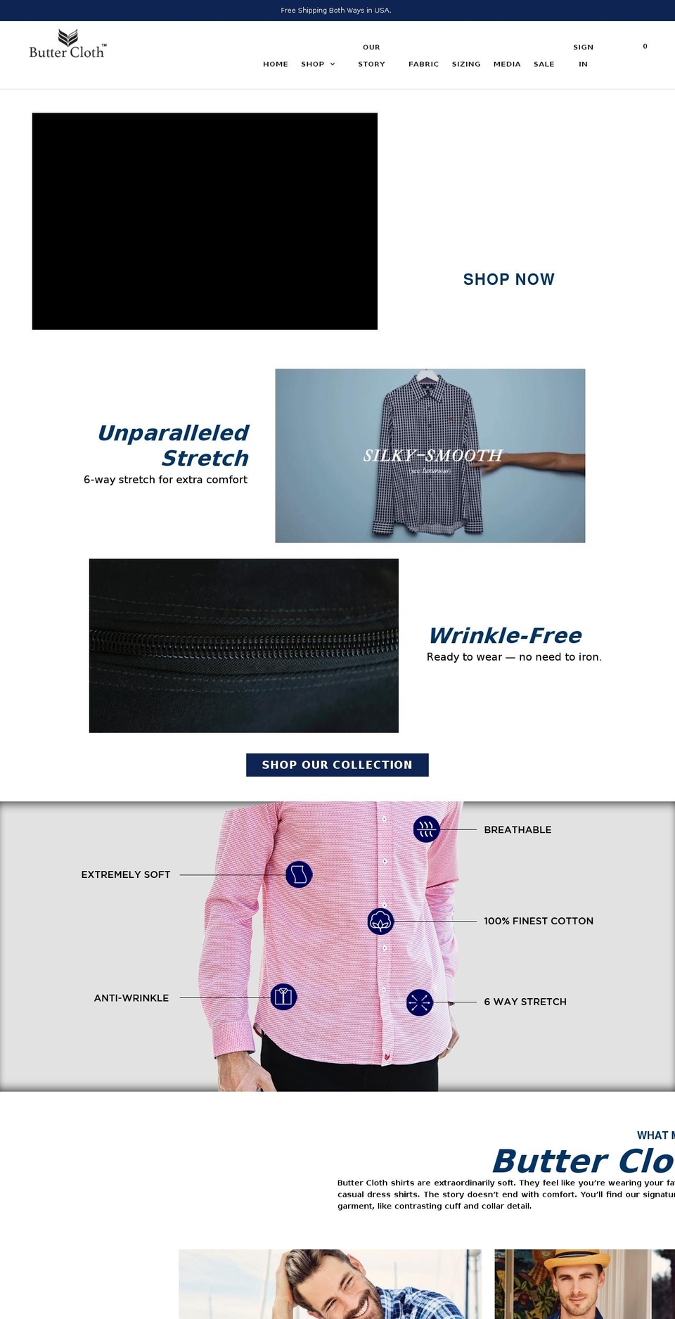 buttercloth.com — Shopify storefront screenshot