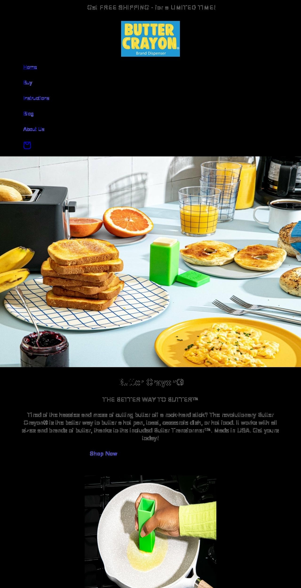 buttercrayon.com shopify website screenshot