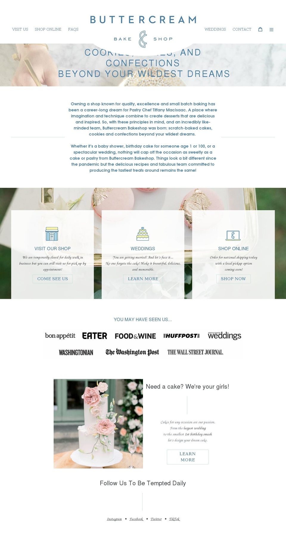 buttercreamdc.com shopify website screenshot