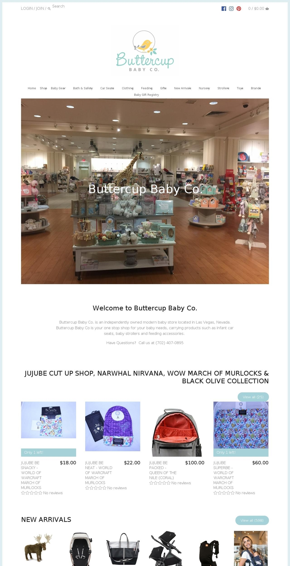 buttercupbabylv.org shopify website screenshot