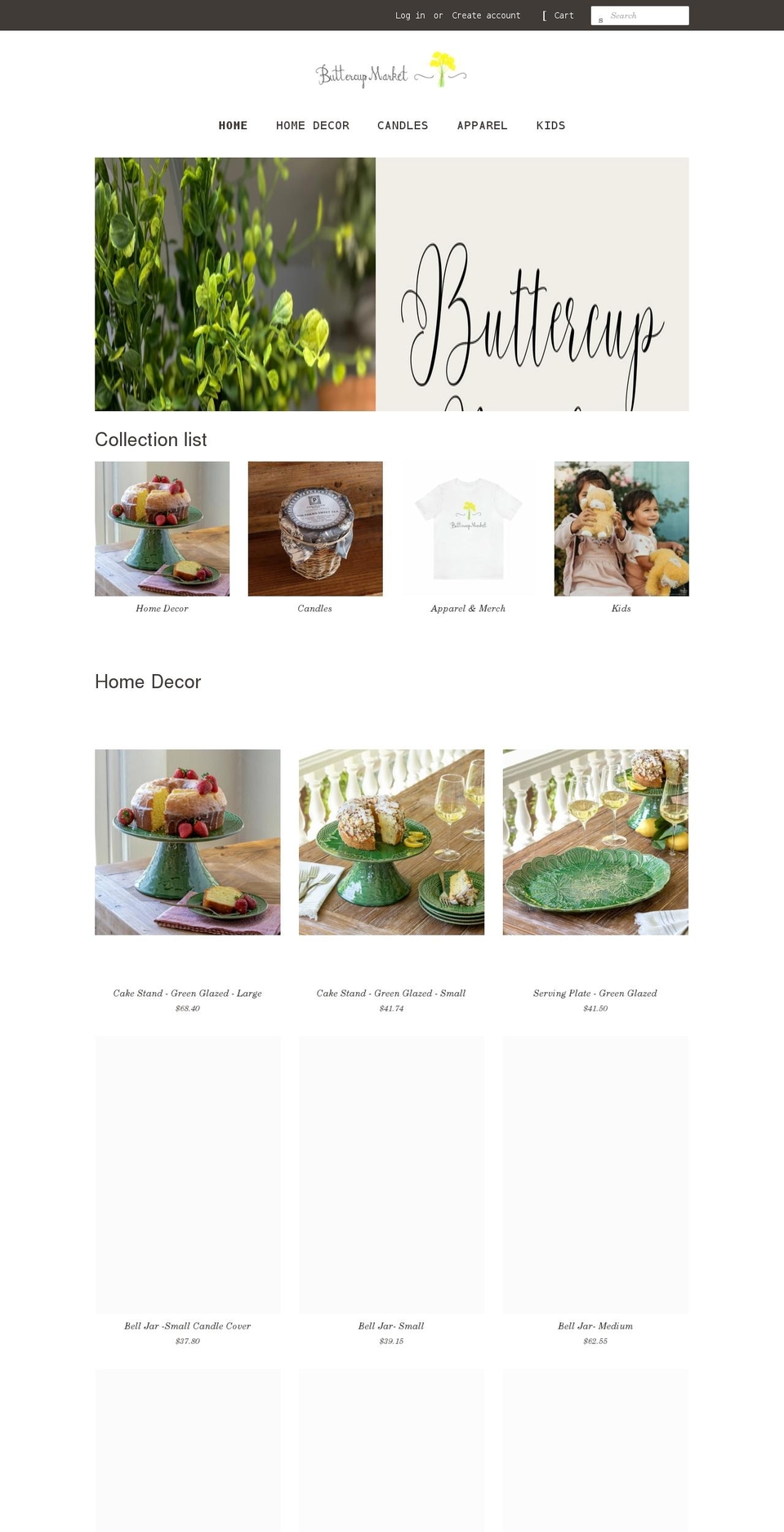 buttercupmarket.shop shopify website screenshot