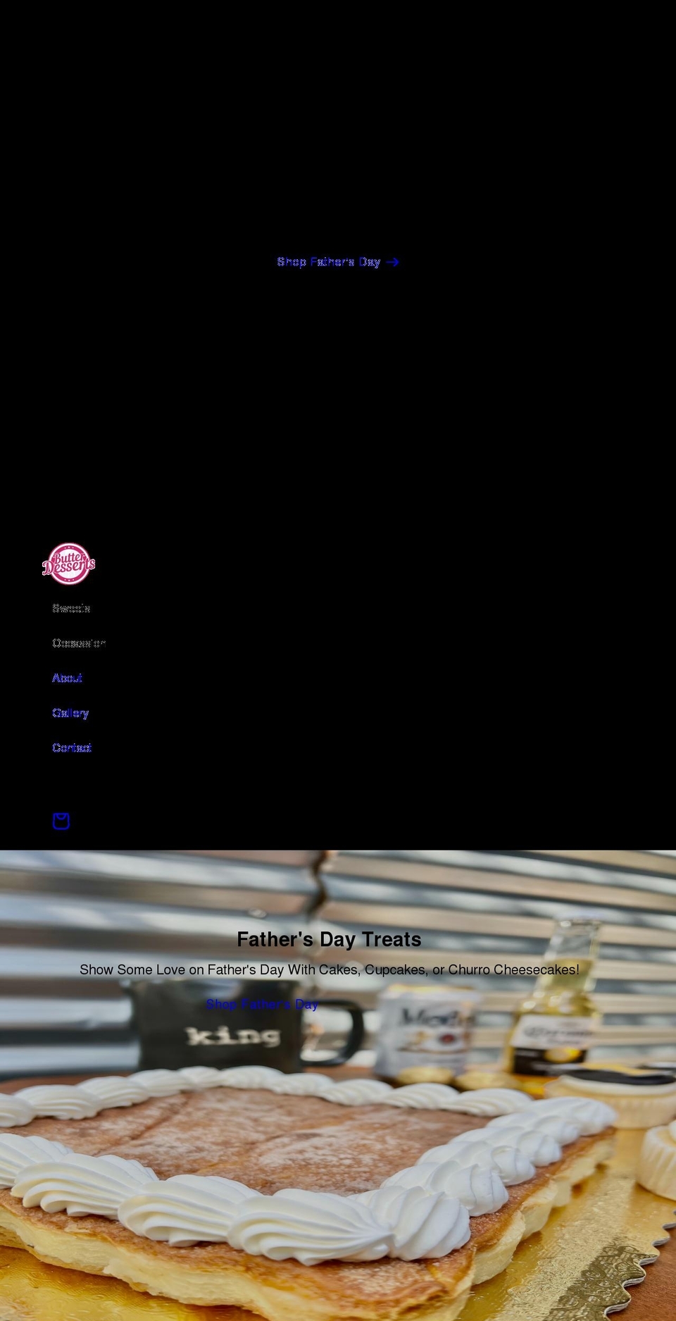 butterdesserts.com shopify website screenshot
