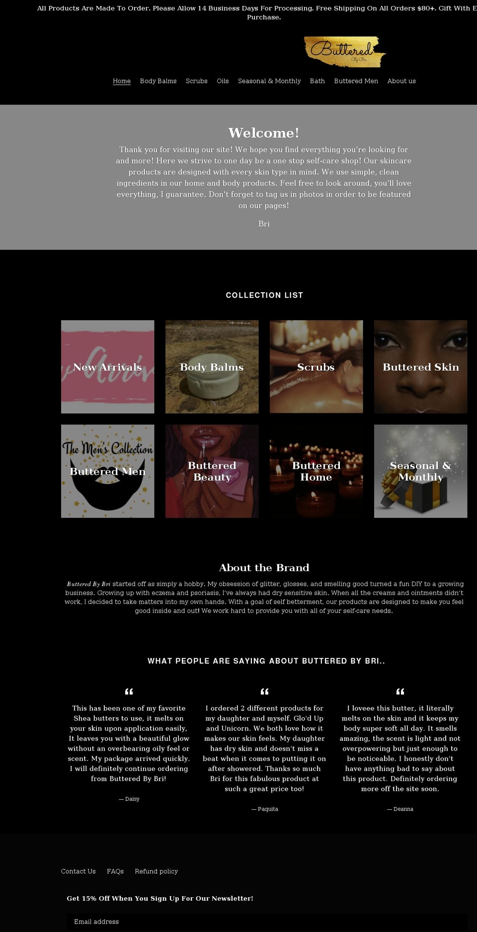 B wide anim v Shopify theme site example butteredbybri.com