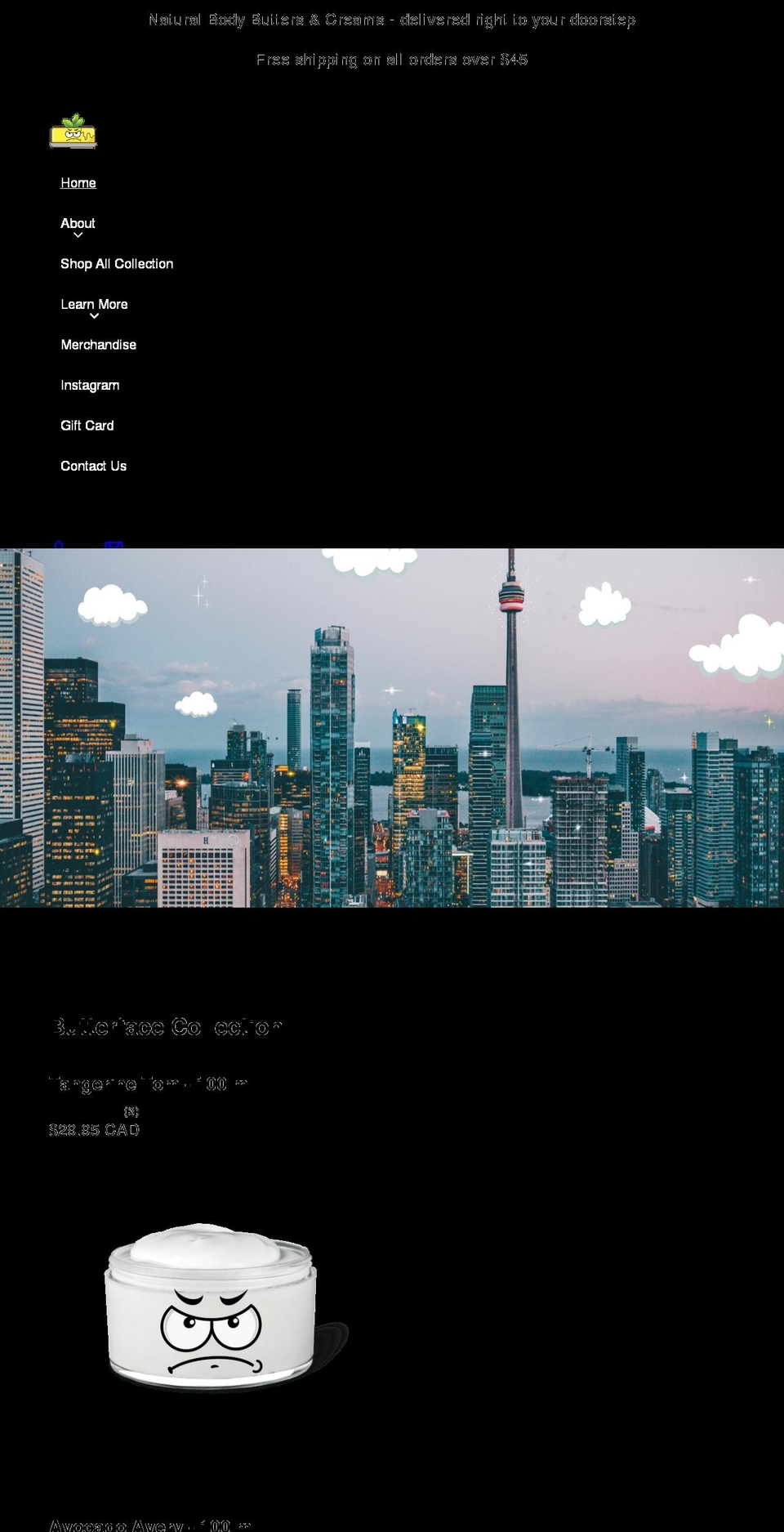 butterface.ca shopify website screenshot
