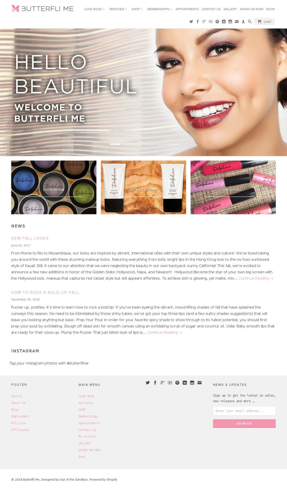 butterfli.me shopify website screenshot