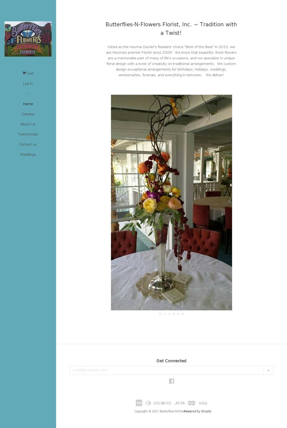 butterfliesnflowers.com shopify website screenshot