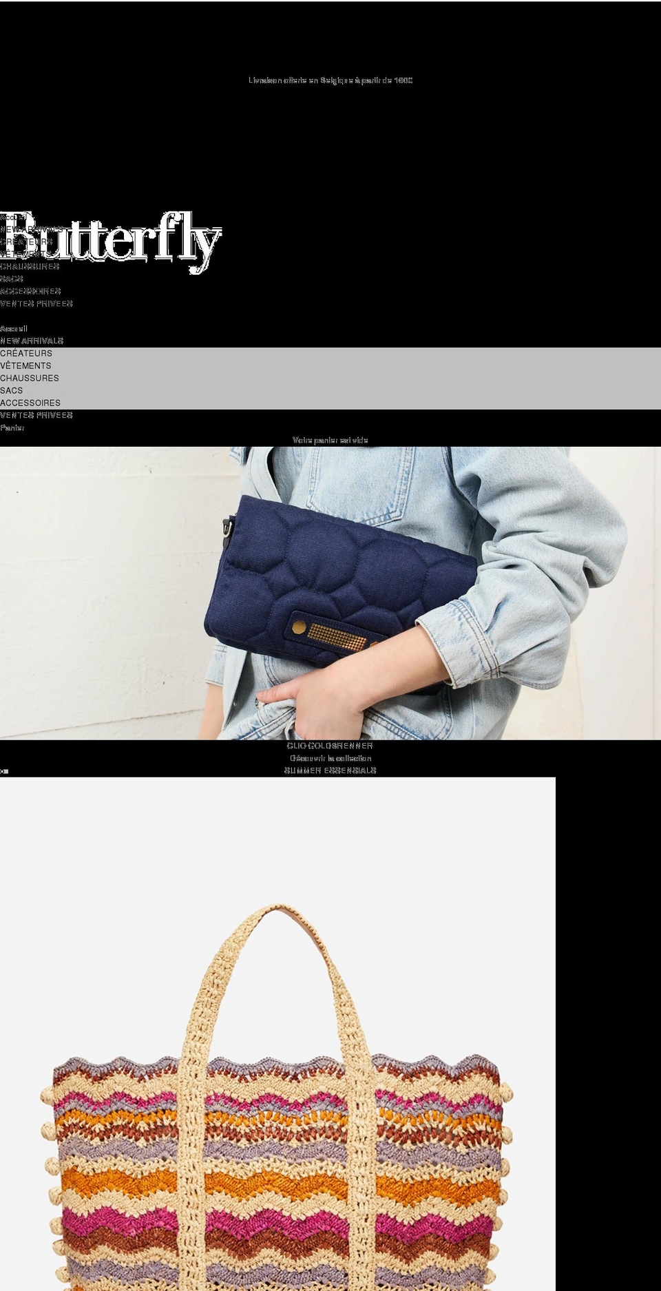 butterfly-eshop.be shopify website screenshot