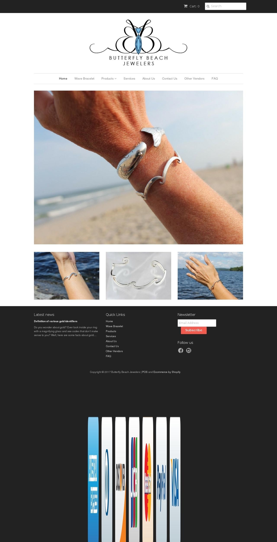 butterflybeachjewelers.com shopify website screenshot