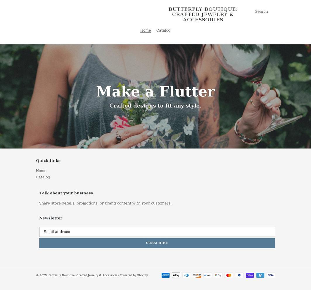 butterflyboutiq.com shopify website screenshot
