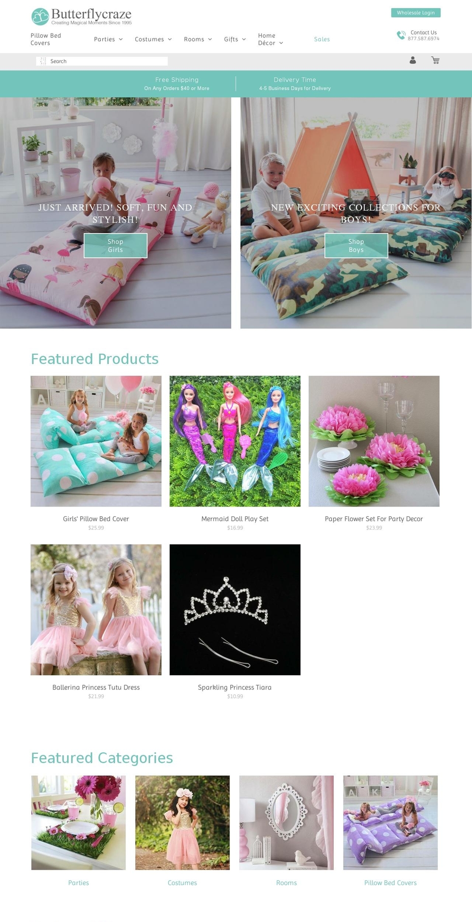 butterflycraze.com shopify website screenshot
