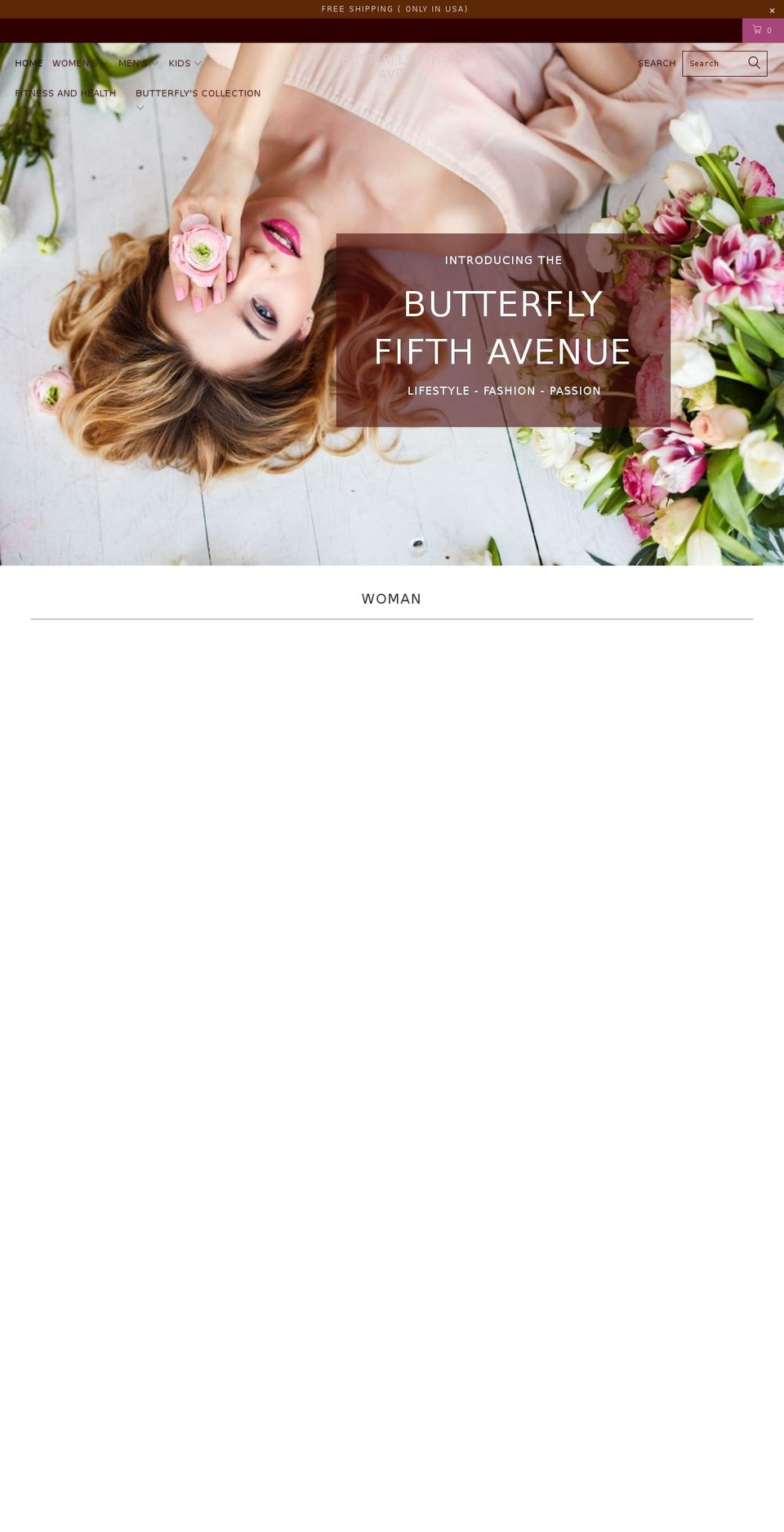 butterflyfifthavenue.com — Shopify storefront screenshot