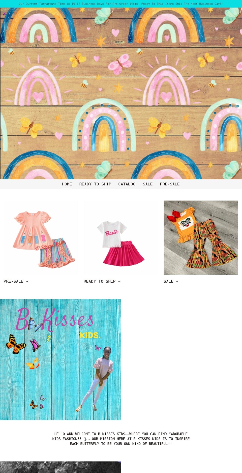 butterflykisses.shop shopify website screenshot