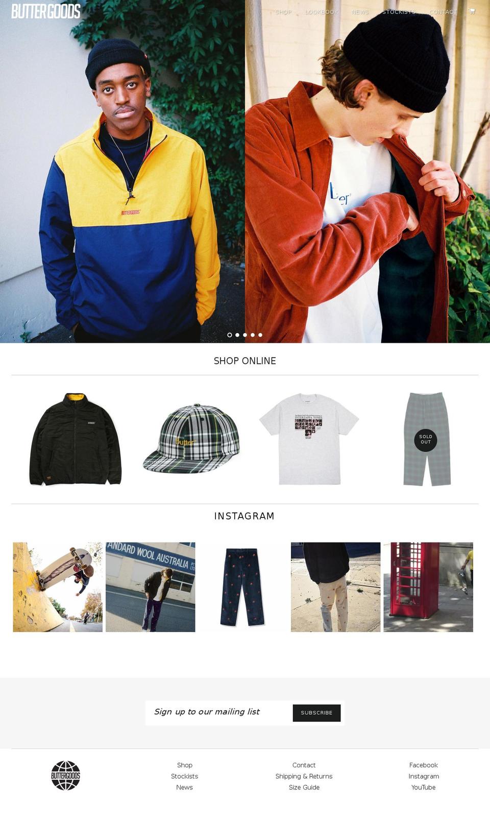 buttergoods.com shopify website screenshot