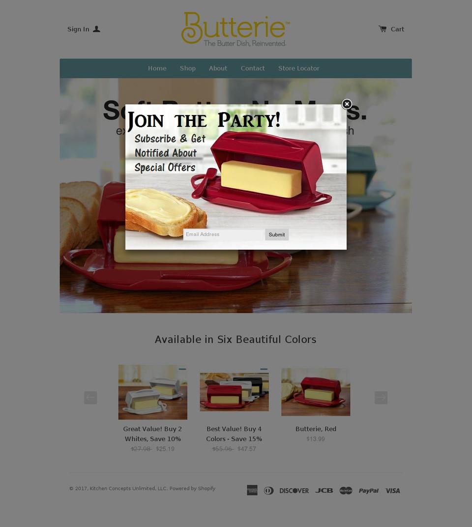 butteriedish.com shopify website screenshot