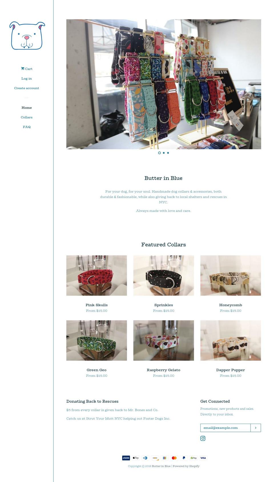 butterinblue.com shopify website screenshot