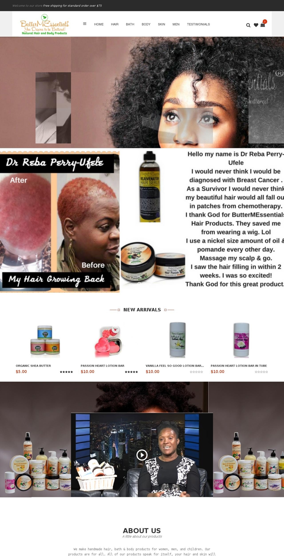 buttermessentials.com shopify website screenshot