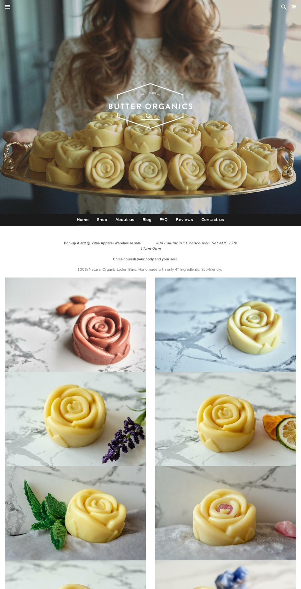 butterorganics.com — Shopify storefront screenshot