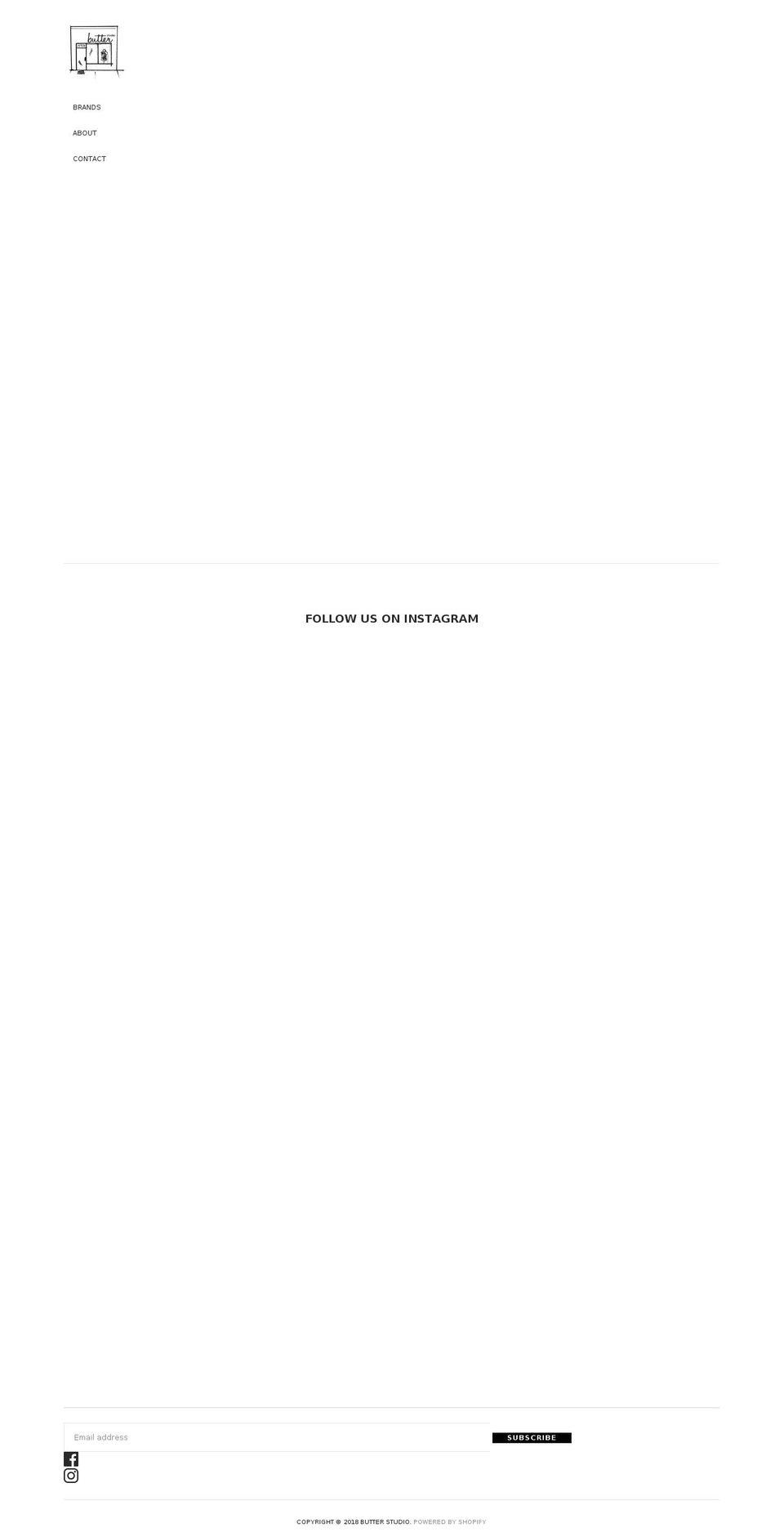 butterstudiostore.com — Shopify storefront screenshot
