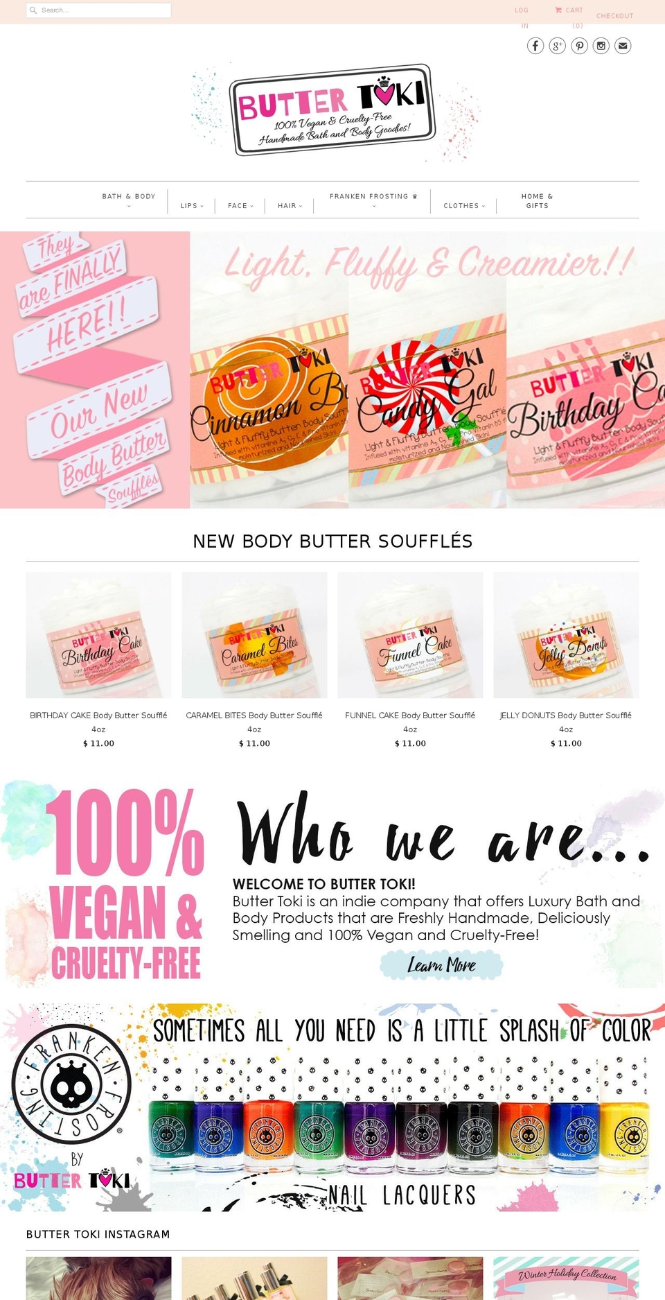 buttertoki.com shopify website screenshot