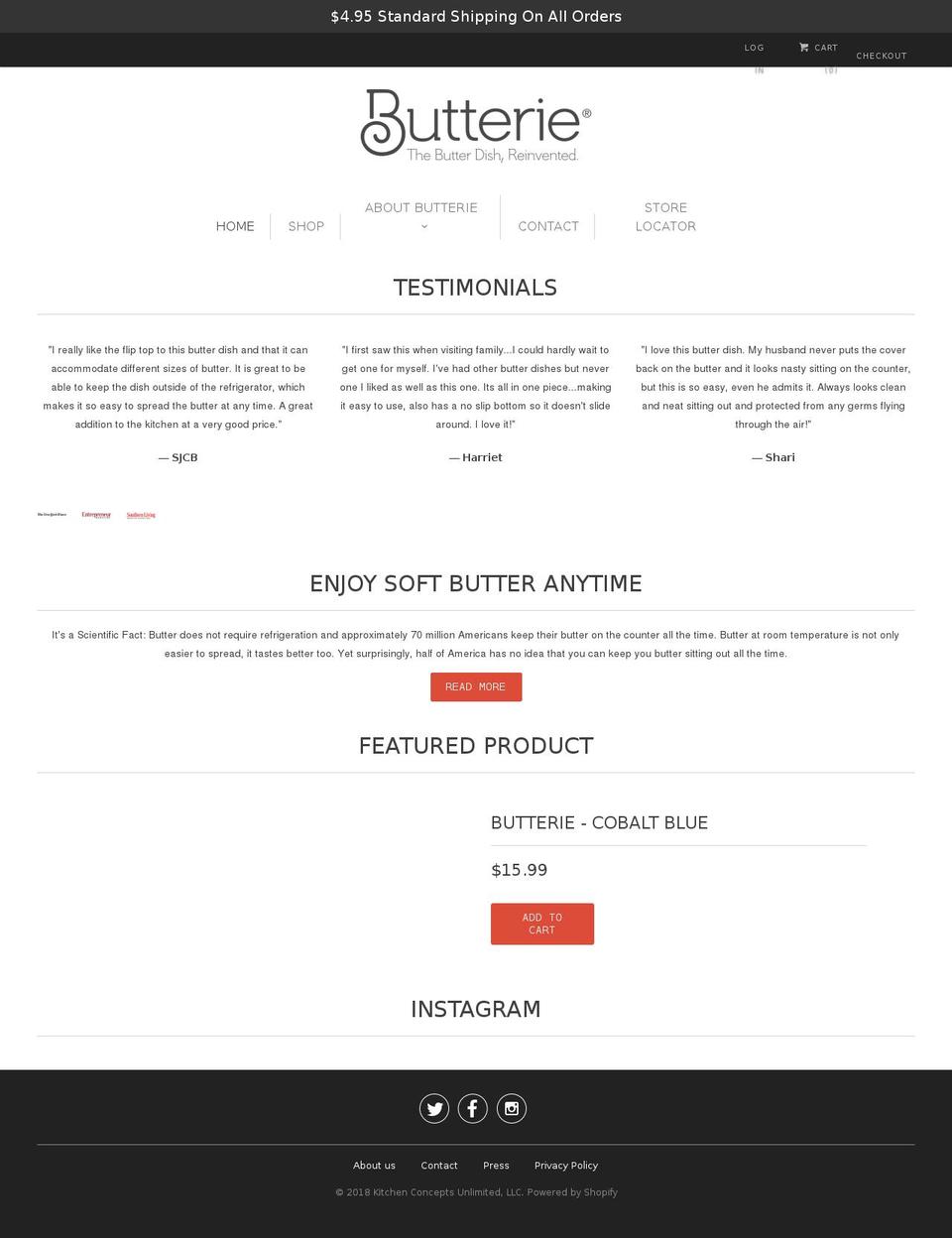 butterydish.com — Shopify storefront screenshot