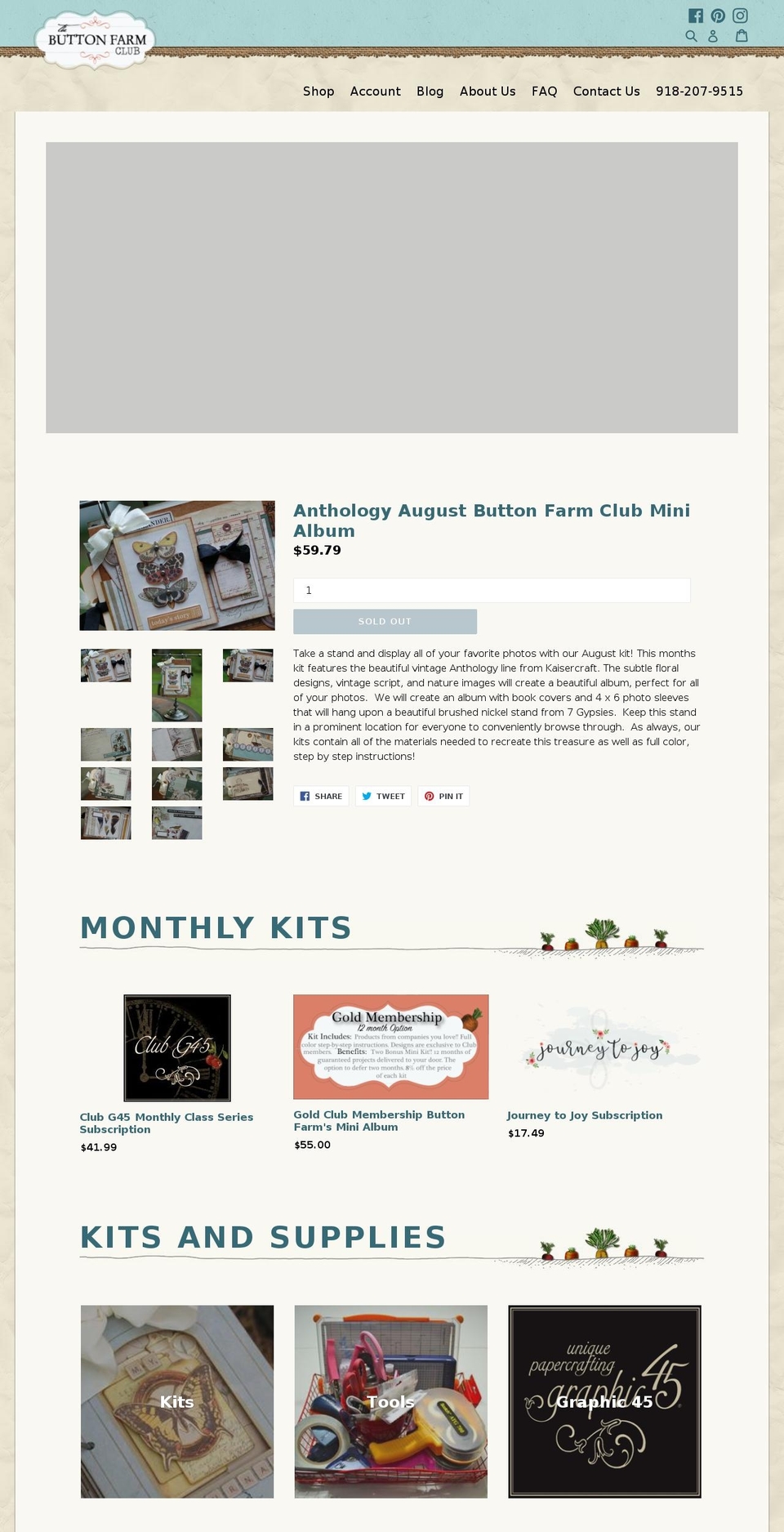 buttonfarmclub.com shopify website screenshot