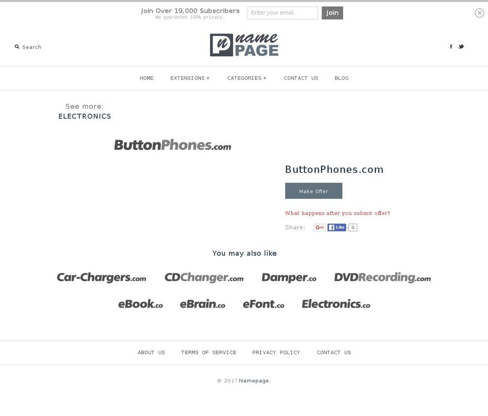 buttonphones.com shopify website screenshot
