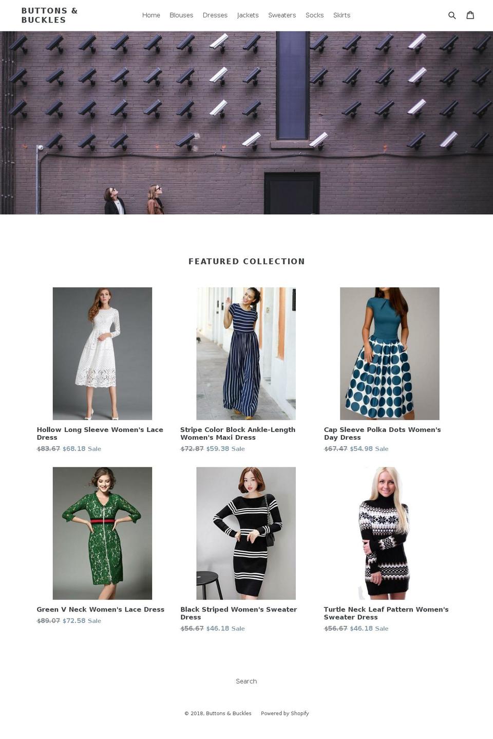 buttonsandbuckles.com — Shopify storefront screenshot