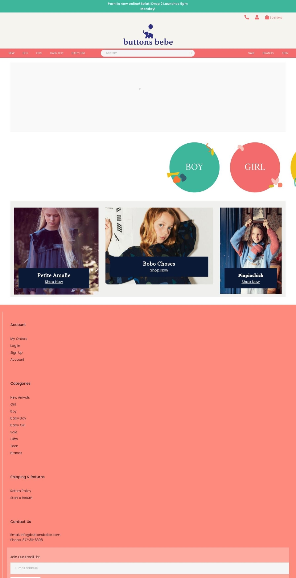 buttonsbebe.com shopify website screenshot