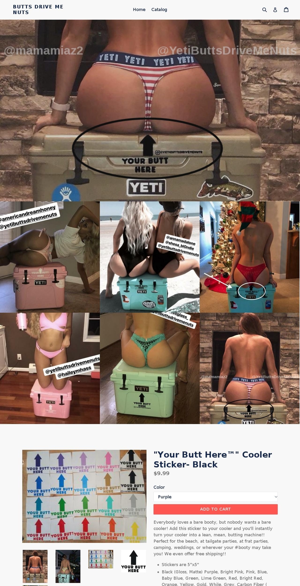 buttsdrivemenuts.com — Shopify storefront screenshot