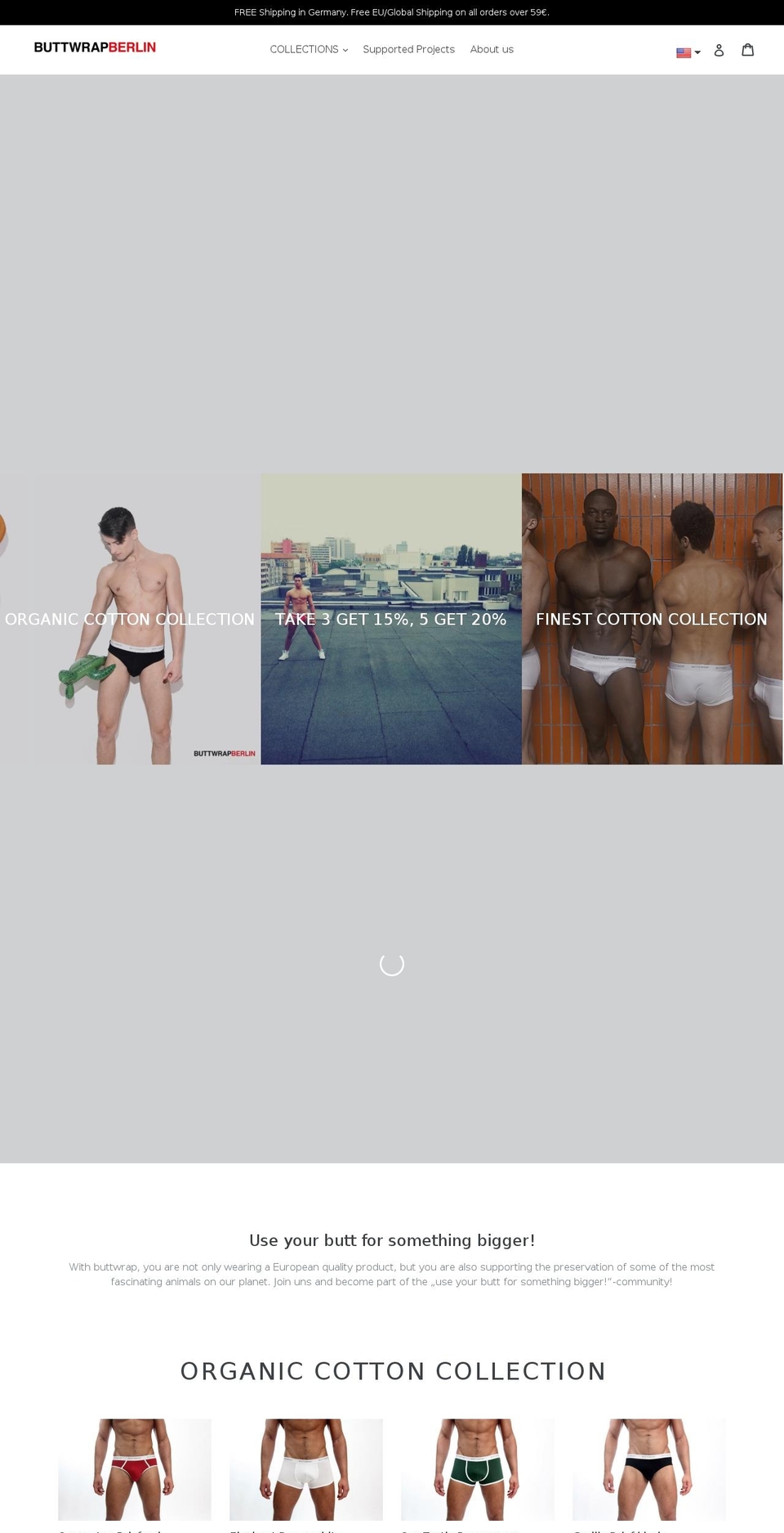 buttwrap.net shopify website screenshot